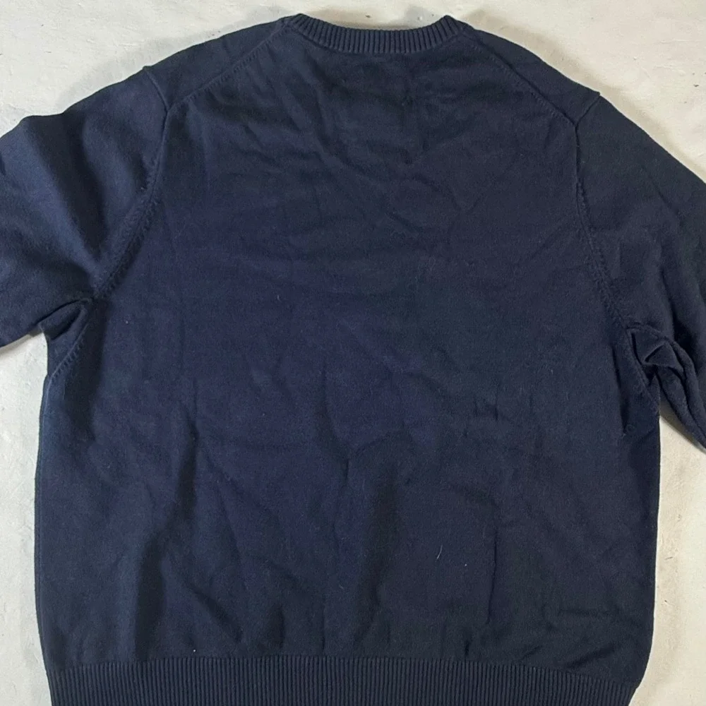 Duluth‎ Trading Co Crew Neck Sweater Mens 2XL Navy Striped Performance Sweater